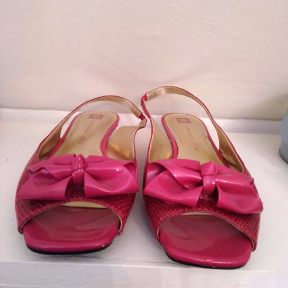 Anne Klein flex - Hot Pink flats w/Cute Bow Motif